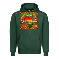 Sports Green Juneteenth Zipper Hoodie - BarkalooDesign