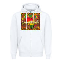 White Juneteenth Zipper Hoodie - BarkalooDesign