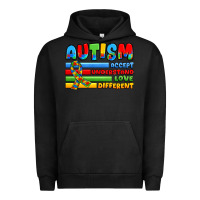 Pigment Black autism accept understand love different Urban Hoodie - JahusDesignShop