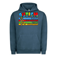 Pigment Midnight Navy autism accept understand love different Urban Hoodie - JahusDesignShop