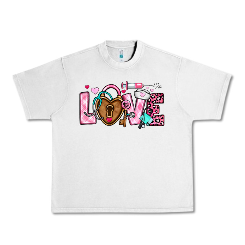 Love Valentines Day Nurse Urban Heavy Tee by OliviaCreatesArt | Teevron
