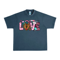 Midnight Navy love valentines day nurse Urban Heavy Tee - OliviaCreatesArt