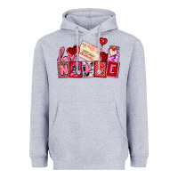 Heather Grey valentines day nurse Heavyweight Hoodie - AdoDesignShop