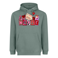 Sage valentines day nurse Heavyweight Hoodie - AdoDesignShop