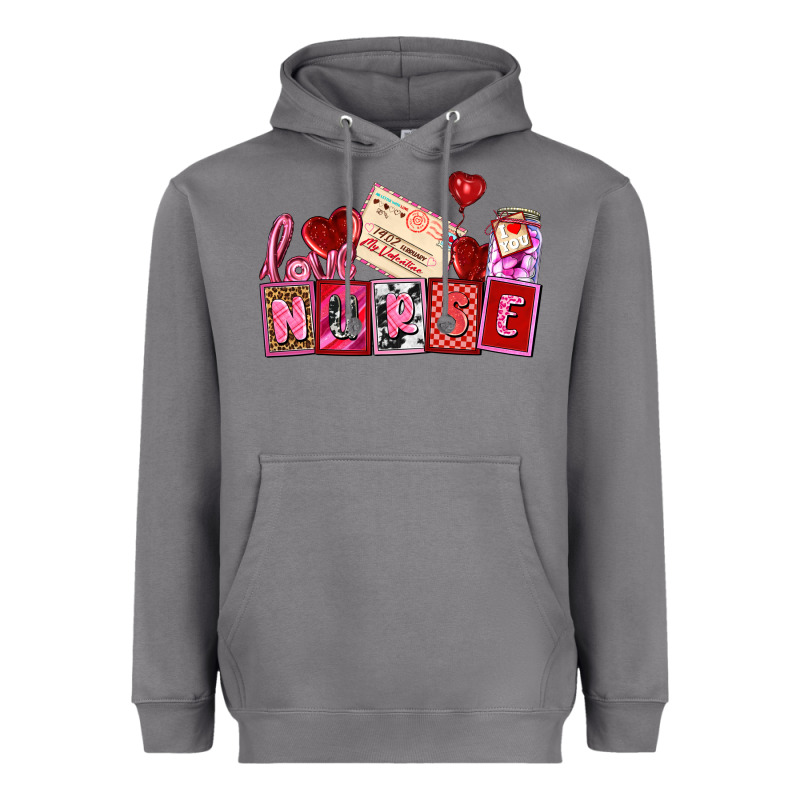 Valentines Day Nurse Heavyweight Hoodie by AdoDesignShop | Teevron