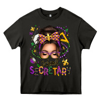 Asphalt mardi gras school secretary caucasian messy bun Heavy Core Tee - texasbilliewilder