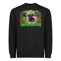 Black lucky heifer with glasses st patricks Heavyweight Sweatshirt - Artiststas