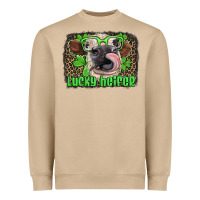 Mushroom lucky heifer with glasses st patricks Heavyweight Sweatshirt - Artiststas
