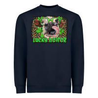 Navy lucky heifer with glasses st patricks Heavyweight Sweatshirt - Artiststas