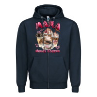 Navy mama needs coffee Zipper Hoodie - BarkalooDesign