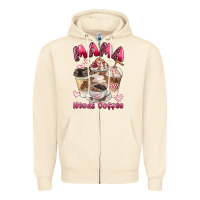 Sandshell mama needs coffee Zipper Hoodie - BarkalooDesign