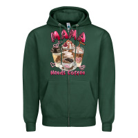 Sports Green mama needs coffee Zipper Hoodie - BarkalooDesign