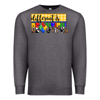 Charcoal Heather different is beautiful Premium Sweatshirt - AdoDesignShop