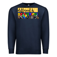Navy different is beautiful Premium Sweatshirt - AdoDesignShop