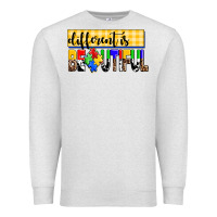 Oatmeal Heather different is beautiful Premium Sweatshirt - AdoDesignShop