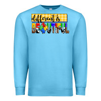 Ocean Blue different is beautiful Premium Sweatshirt - AdoDesignShop