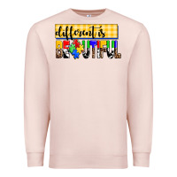 Pale Pink different is beautiful Premium Sweatshirt - AdoDesignShop