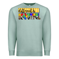 Seafoam different is beautiful Premium Sweatshirt - AdoDesignShop