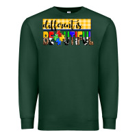 Sports Green different is beautiful Premium Sweatshirt - AdoDesignShop
