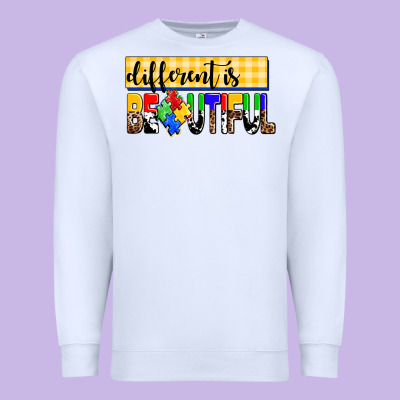 Different Is Beautiful Premium Sweatshirt Designed By Adodesignshop