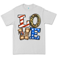 Dove Grey love 4th of july army veteran Premium Tee - Jasminsmagicworld