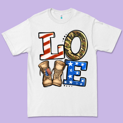 Love 4th Of July Army Veteran Premium Tee Designed By Jasminsmagicworld