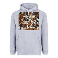 Heather Grey cowhide Heavyweight Hoodie - AdoDesignShop