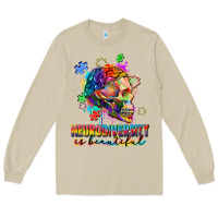 Mushroom Neurodiversity is beautiful Long Sleeve Tee - FaDigitalArtStudio