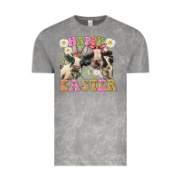 Cloud Rock Happy Easter Heifers Easter Day Vintage Tee - CowGirlArtShop