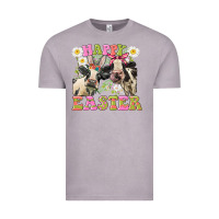 Vintage Zinc Happy Easter Heifers Easter Day Vintage Tee - CowGirlArtShop