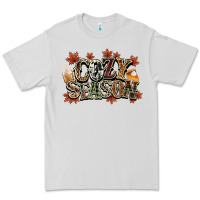 Dove Grey Cozy season Fall Premium Tee - NancyCooperArtShop