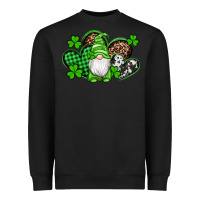 St Patricks Day Gnome With Western Hearts Heavyweight Sweatshirt | Teevron