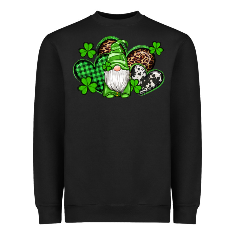 St Patricks Day Gnome With Western Hearts Heavyweight Sweatshirt by Artiststas | Teevron