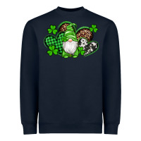 Navy st patricks day gnome with western hearts Heavyweight Sweatshirt - Artiststas