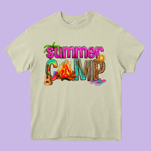 Summer Camp Heavy Core Tee Designed By Nancycooperartshop