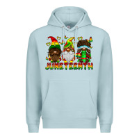 Blue Mist June Teenth Gnomes Premium Hoodie - CowhideDigitalArt