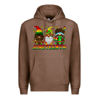 Chestnut June Teenth Gnomes Premium Hoodie - CowhideDigitalArt