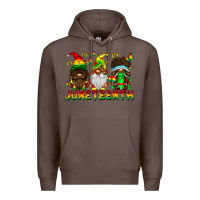 Coffee June Teenth Gnomes Premium Hoodie - CowhideDigitalArt