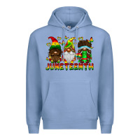 Colony Blue June Teenth Gnomes Premium Hoodie - CowhideDigitalArt