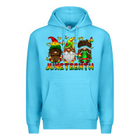 Ocean Blue June Teenth Gnomes Premium Hoodie - CowhideDigitalArt