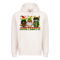 Pale Pink June Teenth Gnomes Premium Hoodie - CowhideDigitalArt