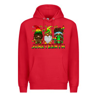 Red June Teenth Gnomes Premium Hoodie - CowhideDigitalArt