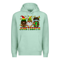 Seafoam June Teenth Gnomes Premium Hoodie - CowhideDigitalArt
