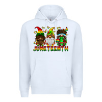 White June Teenth Gnomes Premium Hoodie - CowhideDigitalArt