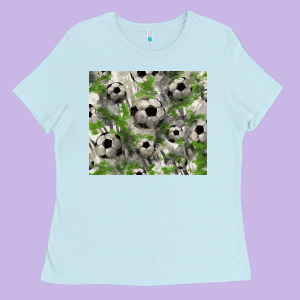 Soccer Tumbler Ladies Tee Designed By Howdyjamesfarm