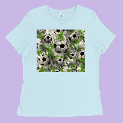 Soccer Tumbler Ladies Tee Designed By Howdyjamesfarm