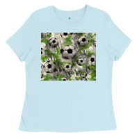 Baby Blue Soccer tumbler Ladies Tee - HowdyJamesFarm