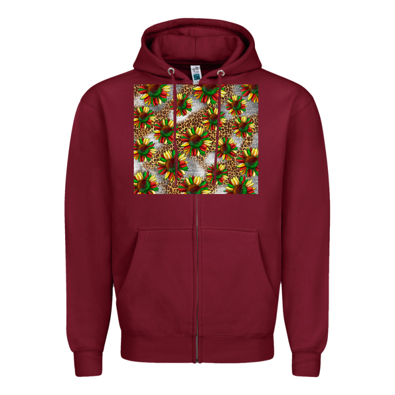 Juneteenth Sunflowers Zipper Hoodie by BarkalooDesign | Teevron