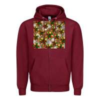 Burgundy juneteenth sunflowers Zipper Hoodie - BarkalooDesign