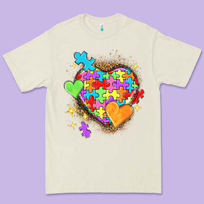 Autism Hearts Premium Tee Designed By Nancycooperartshop